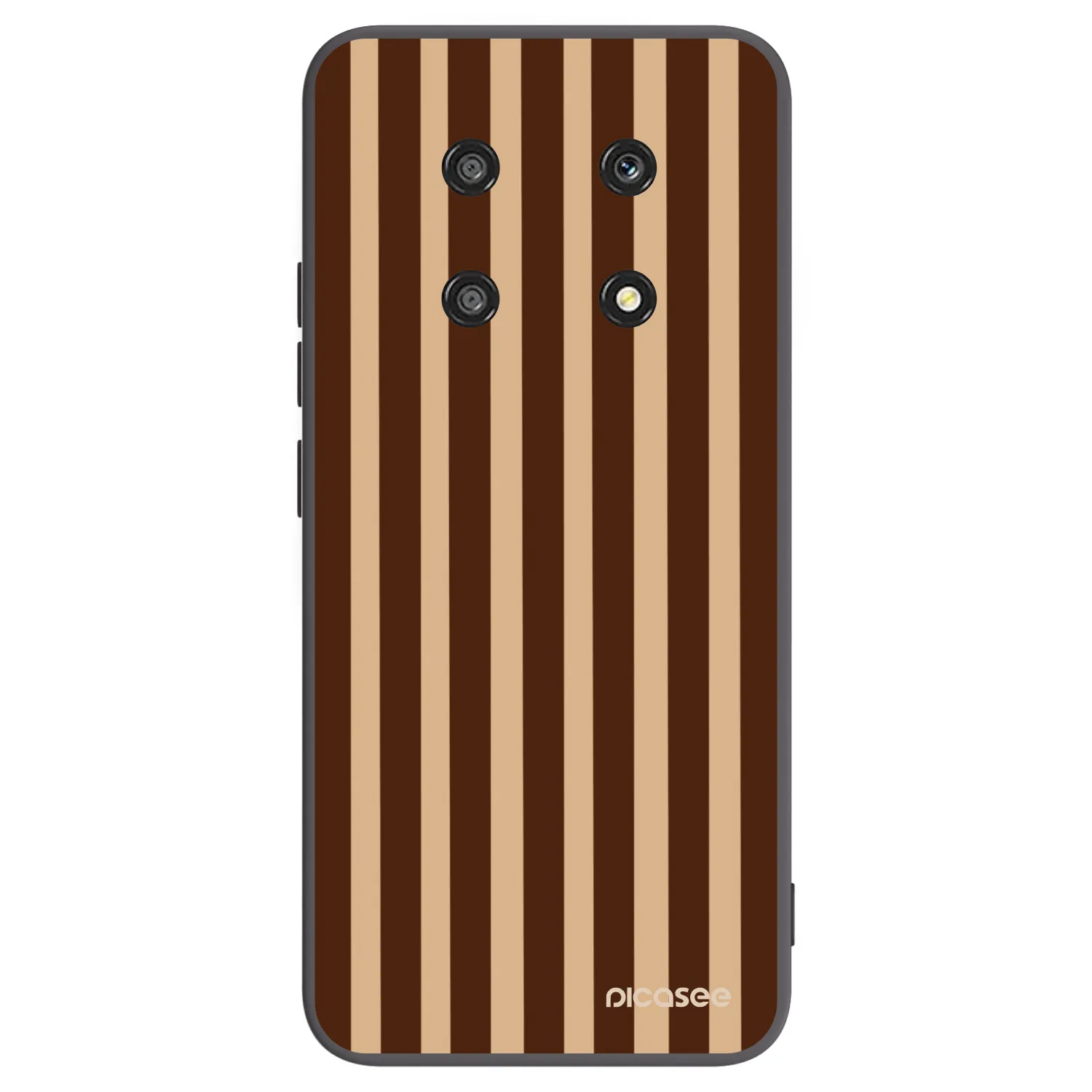 Picasee Μαύρη θήκη σιλικόνης για Honor Magic4 Lite 5G - Brown lines