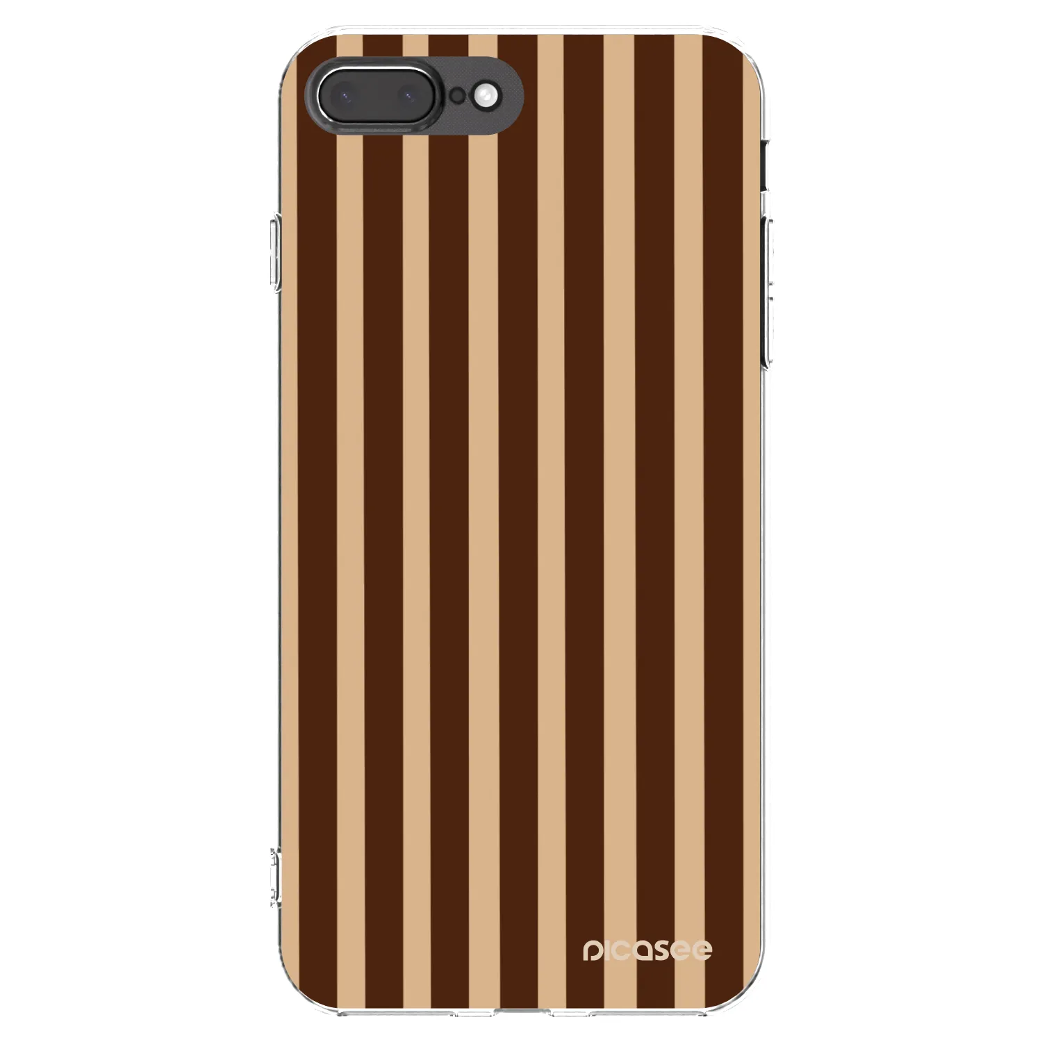 Picasee διαφανής θήκη σιλικόνης Apple iPhone 8 Plus - Brown lines
