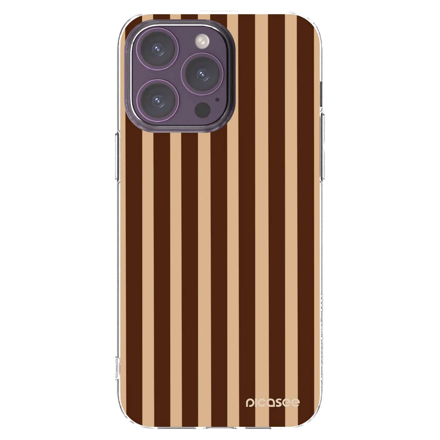 Picasee διαφανής θήκη σιλικόνης Apple iPhone 14 Pro Max - Brown lines