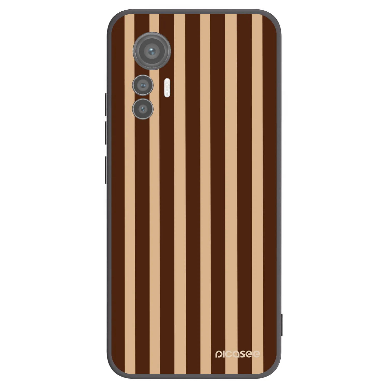 Picasee Μαύρη θήκη σιλικόνης για Xiaomi 12 Lite - Brown lines