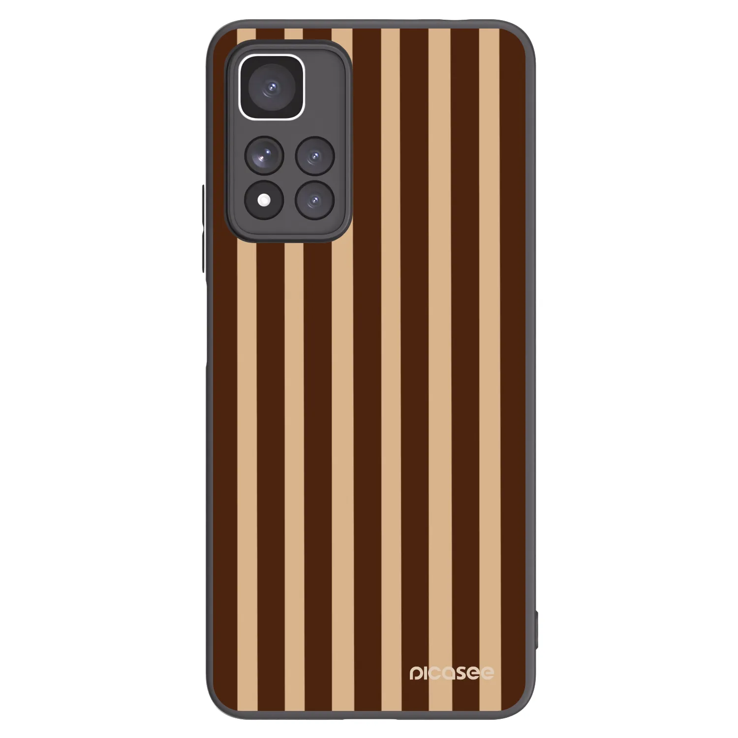 Picasee Μαύρη θήκη σιλικόνης για Xiaomi Redmi Note 11 Pro+ 5G - Brown lines