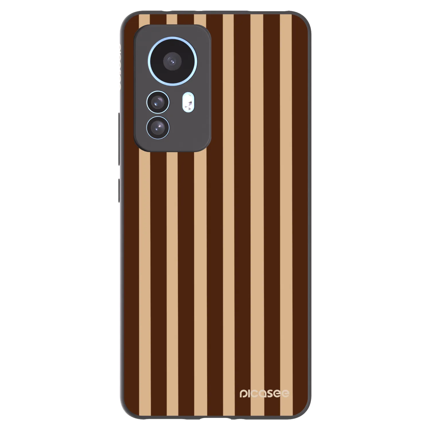 Picasee Μαύρη θήκη σιλικόνης για Xiaomi 12T Pro - Brown lines