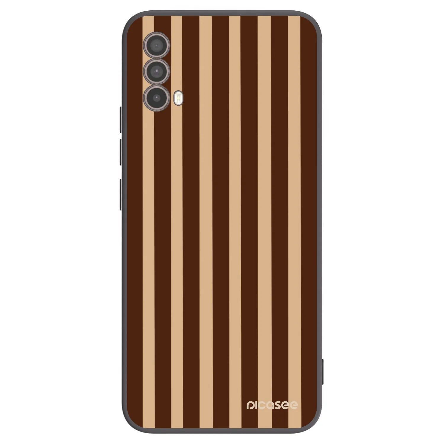 Picasee Μαύρη θήκη σιλικόνης για Motorola Moto E40 - Brown lines