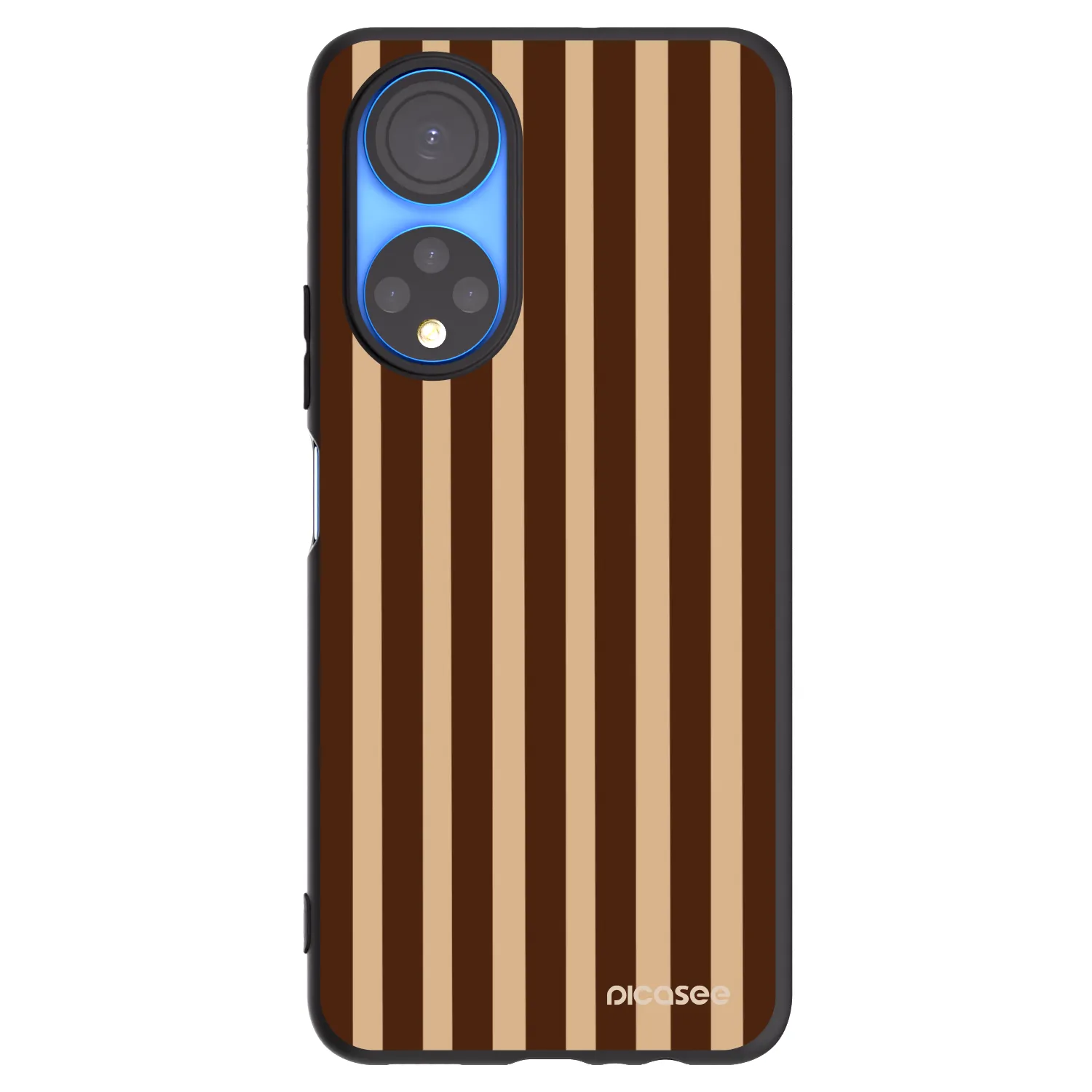 Picasee Μαύρη θήκη σιλικόνης για Honor X7 - Brown lines