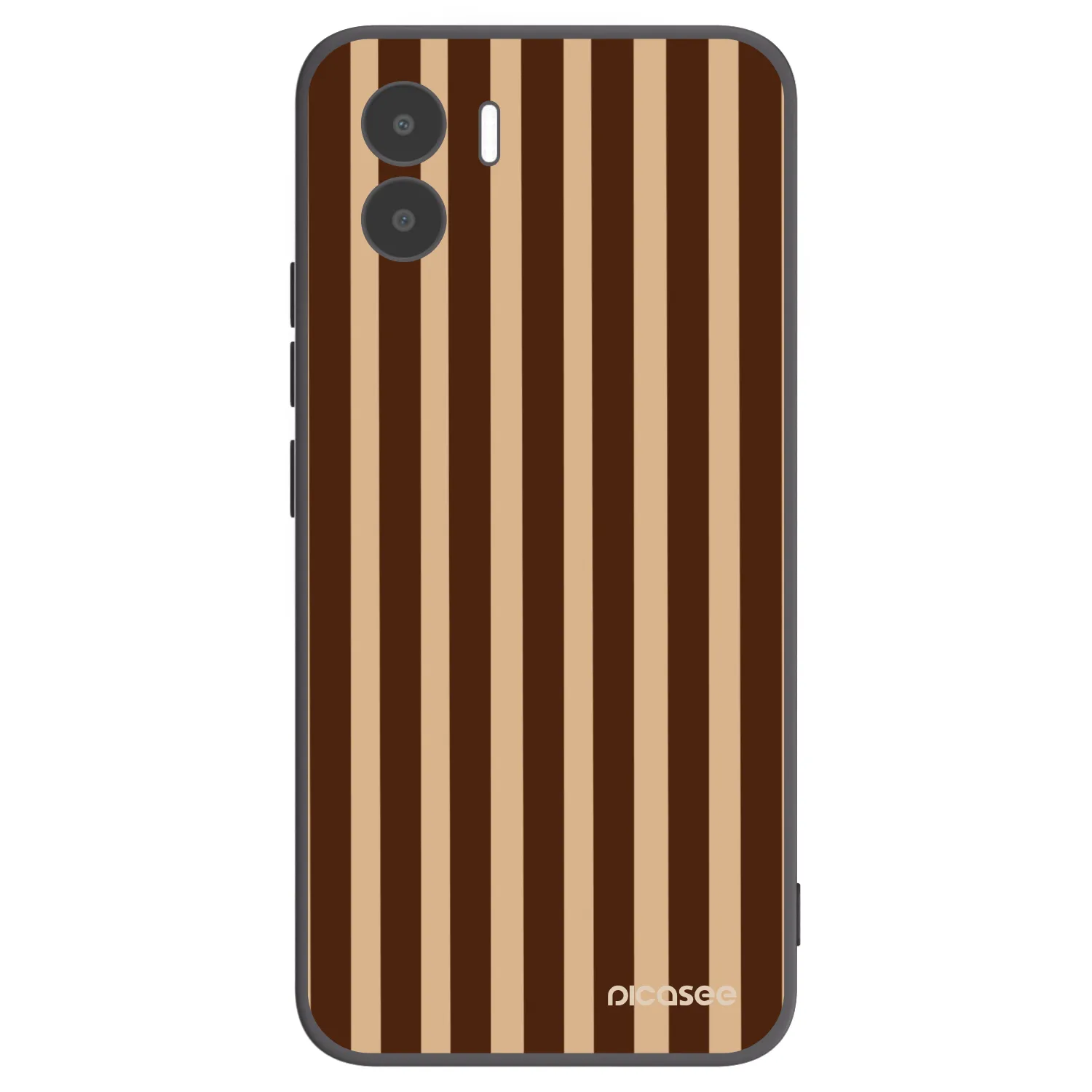 Picasee Μαύρη θήκη σιλικόνης για Xiaomi Redmi A1 - Brown lines