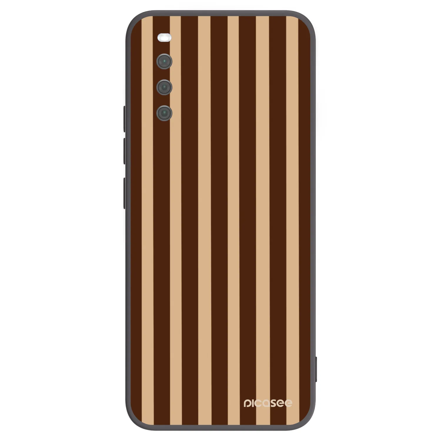 Picasee Μαύρη θήκη σιλικόνης για Sony Xperia 10 III - Brown lines