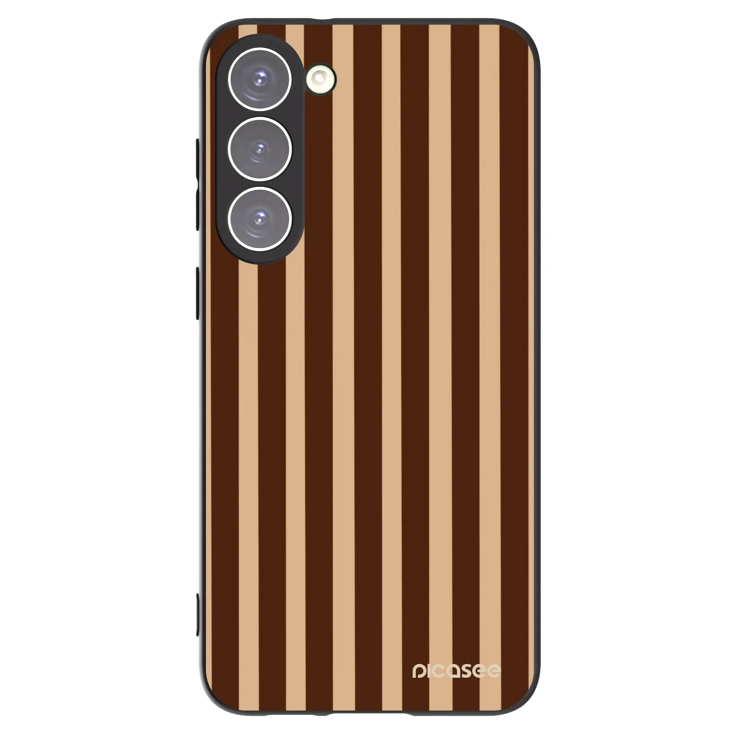 Picasee Μαύρη θήκη σιλικόνης για Samsung Galaxy S23+ 5G - Brown lines