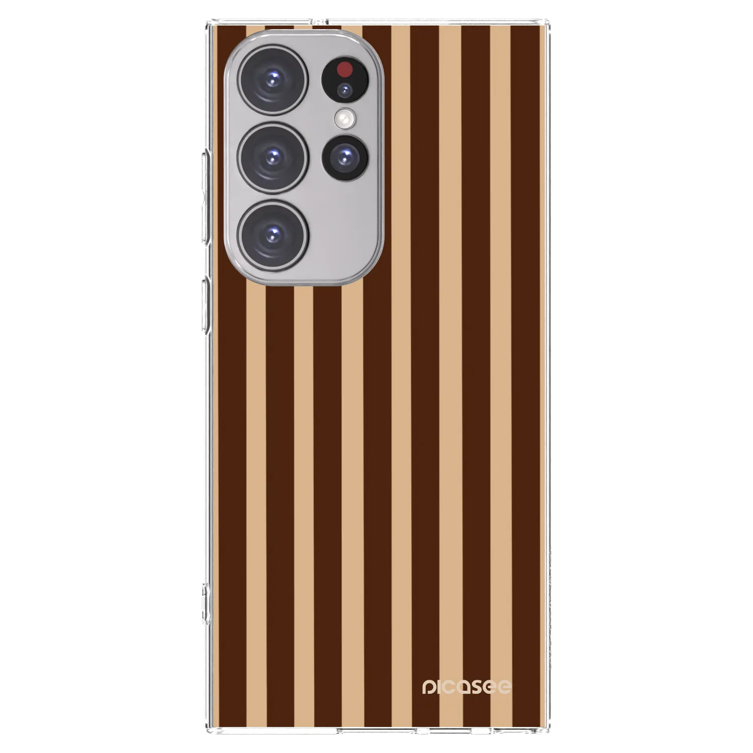 Picasee διαφανής θήκη σιλικόνης Samsung Galaxy S23 Ultra 5G - Brown lines