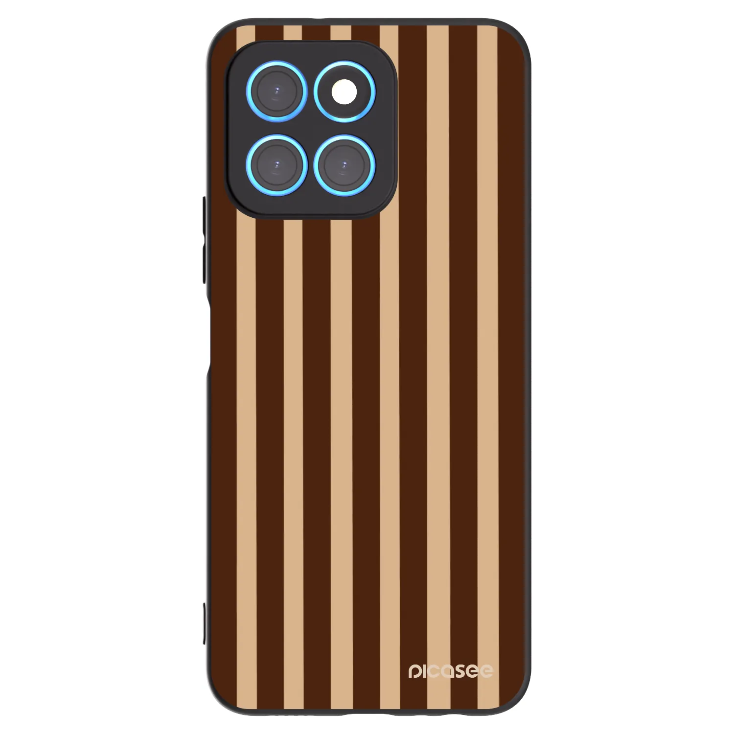 Picasee Μαύρη θήκη σιλικόνης για Honor X6 - Brown lines