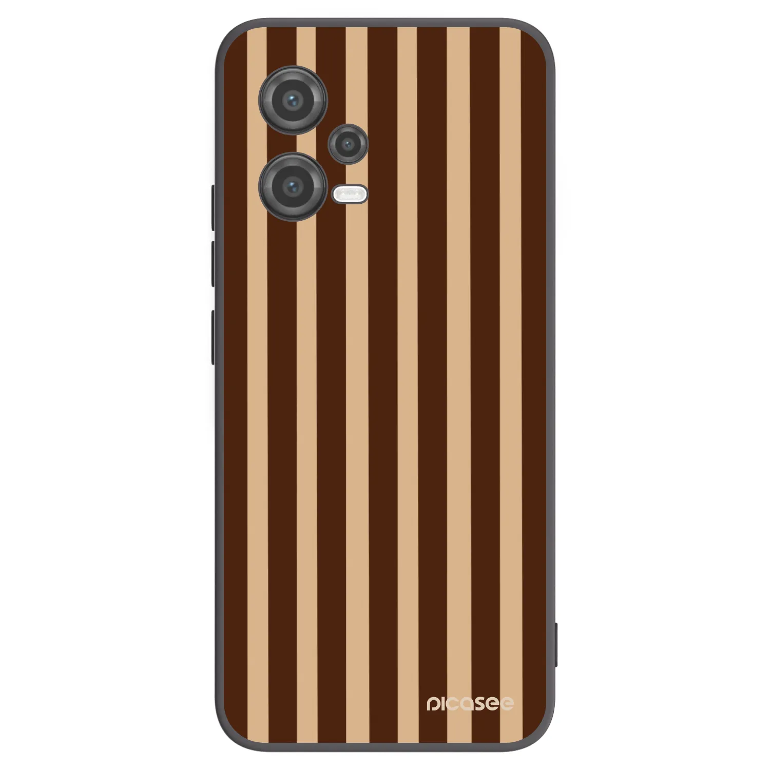 Picasee Μαύρη θήκη σιλικόνης για Xiaomi Poco X5 - Brown lines