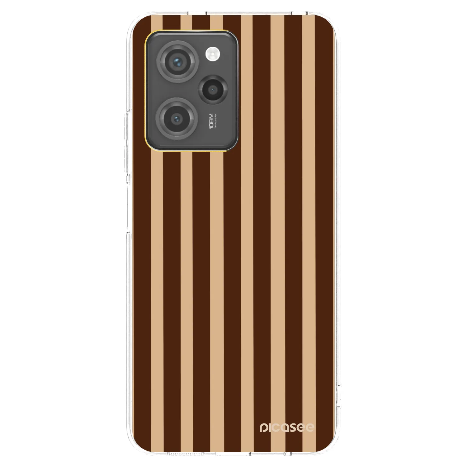 Picasee διαφανής θήκη σιλικόνης Xiaomi Poco X5 Pro - Brown lines