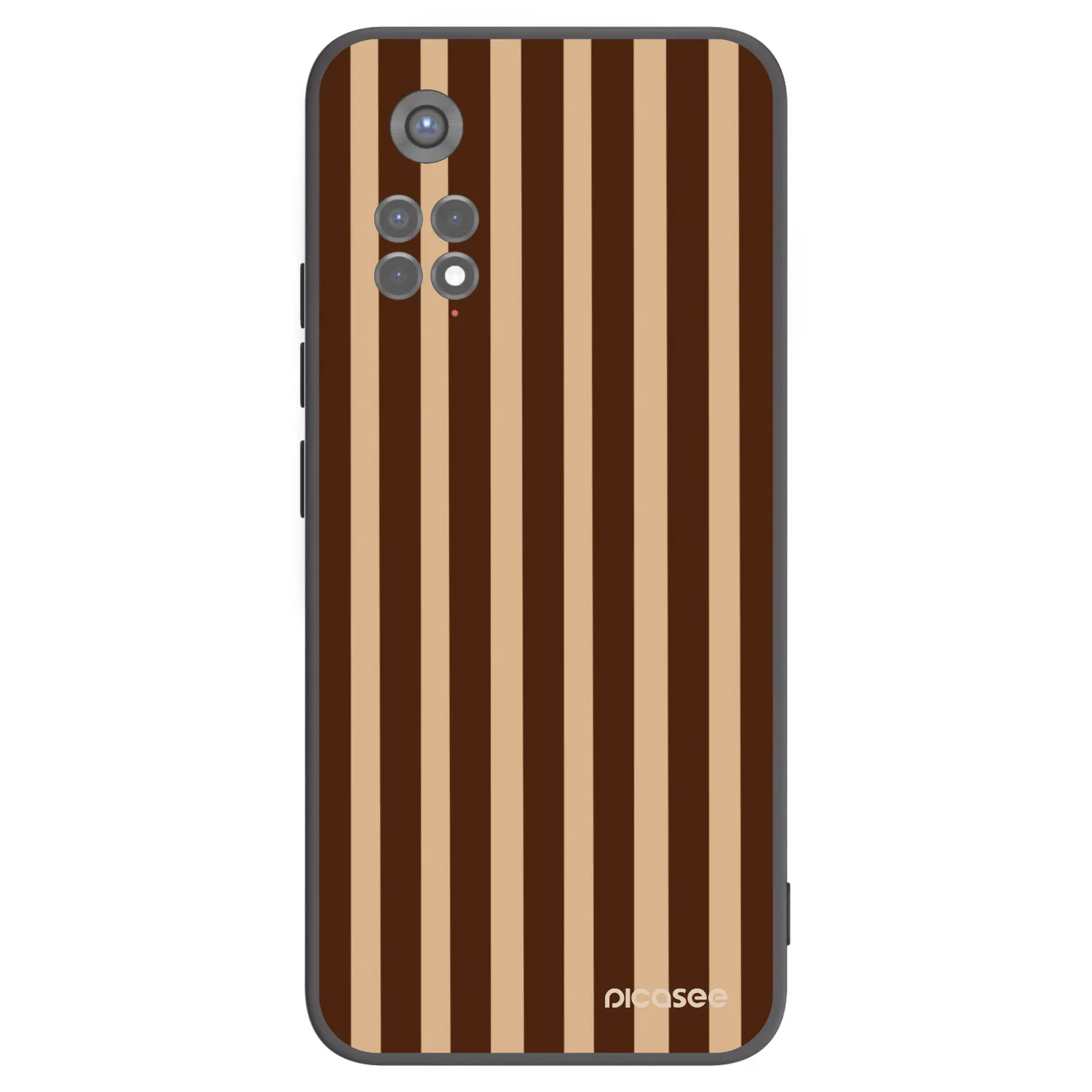 Picasee Μαύρη θήκη σιλικόνης για Xiaomi Redmi Note 11S 5G - Brown lines