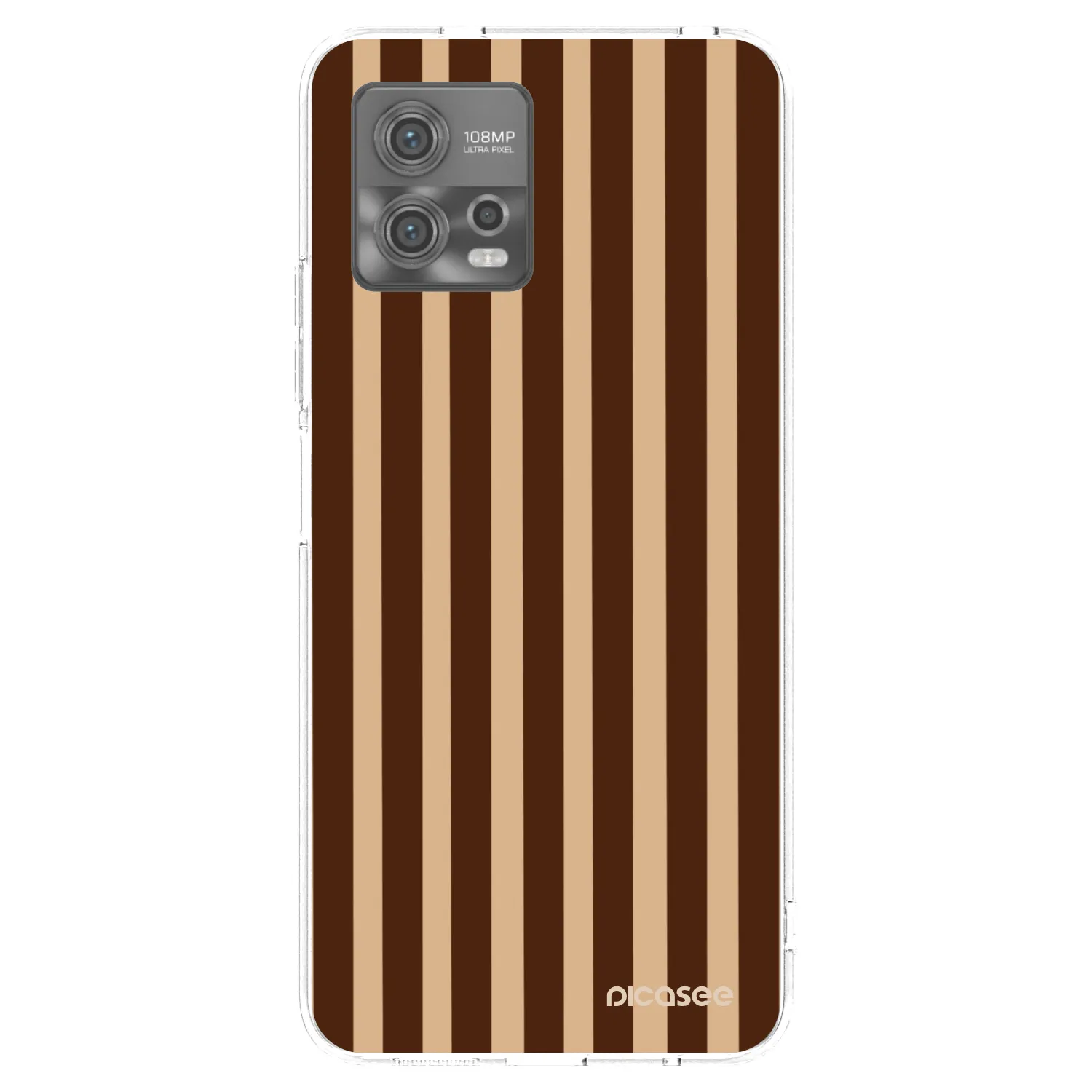 Picasee διαφανής θήκη σιλικόνης Motorola Moto G72 - Brown lines