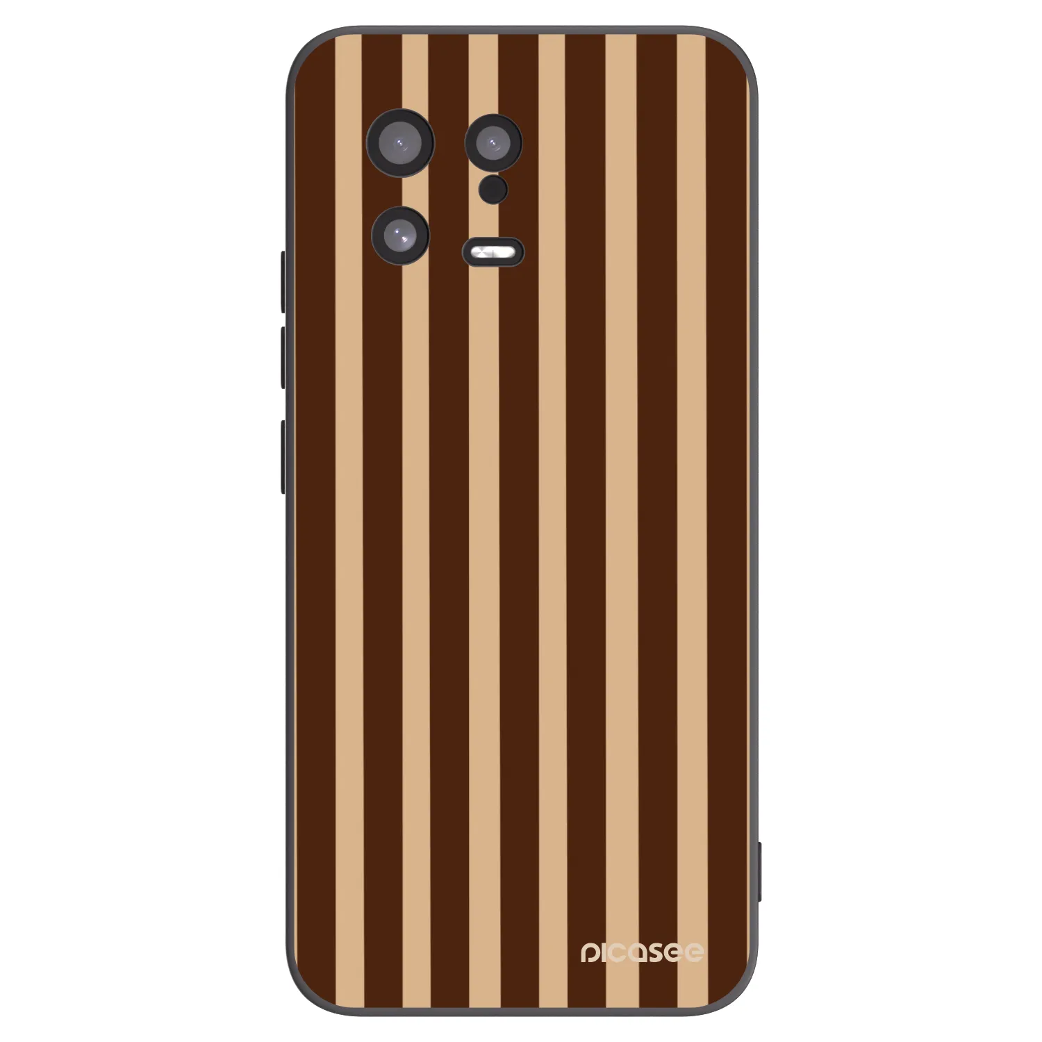 Picasee Μαύρη θήκη σιλικόνης για Xiaomi 13 - Brown lines