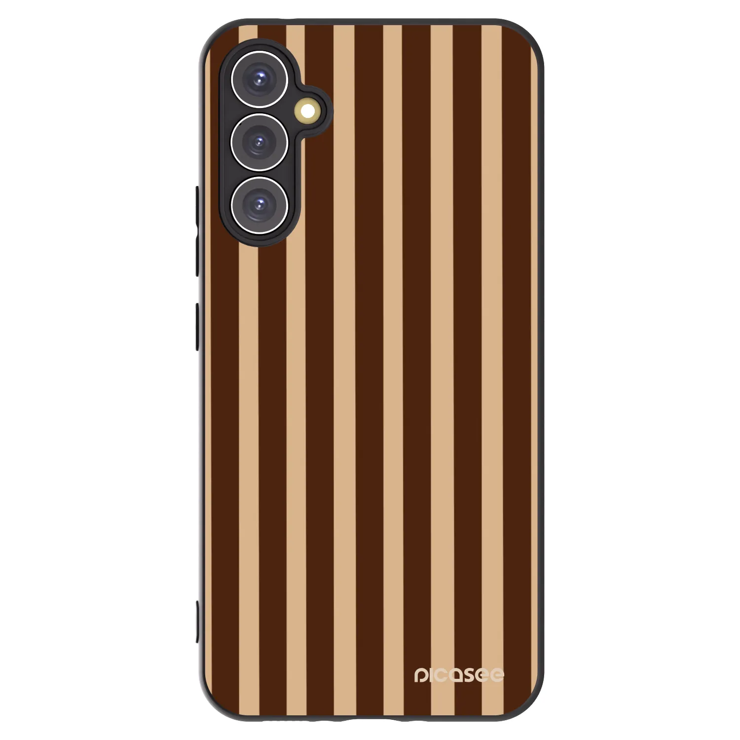 Picasee Μαύρη θήκη σιλικόνης για Samsung Galaxy A34 5G A346B - Brown lines