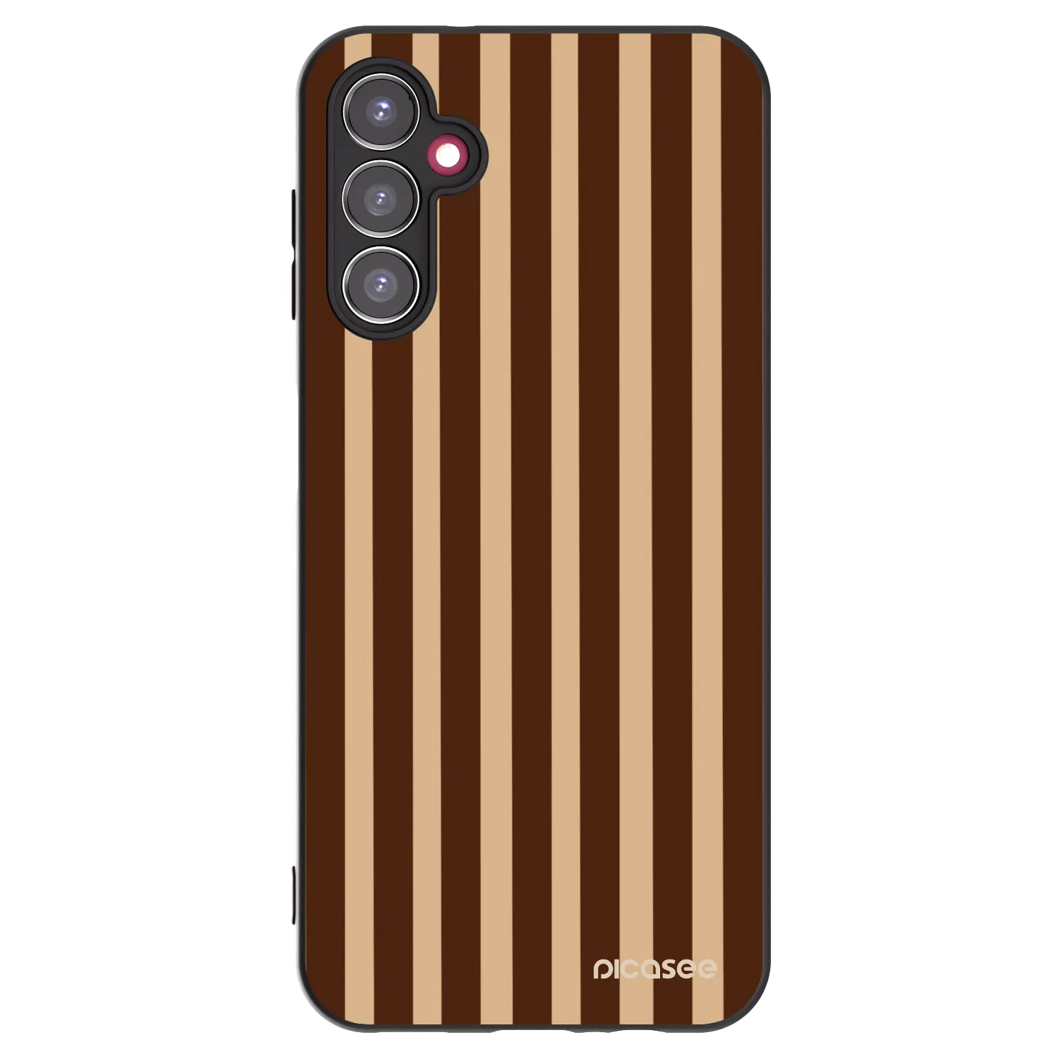 Picasee Μαύρη θήκη σιλικόνης για Samsung Galaxy A14 4G A145R - Brown lines