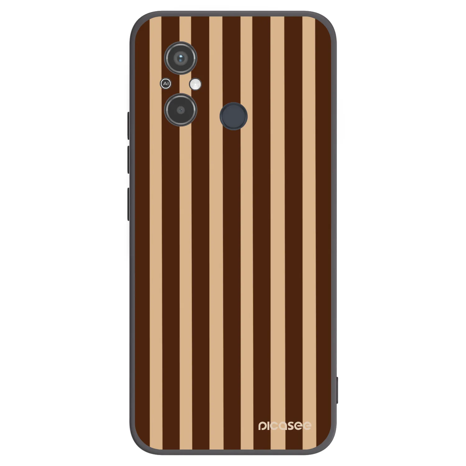 Picasee Μαύρη θήκη σιλικόνης για Xiaomi Redmi 12C - Brown lines