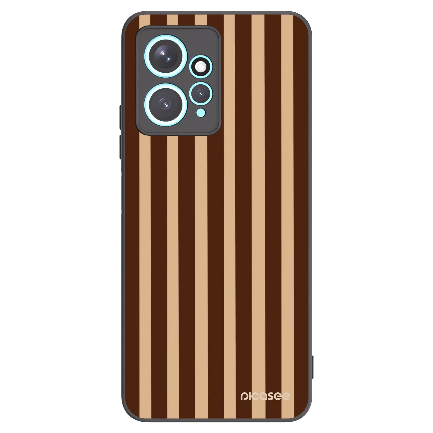 Picasee Μαύρη θήκη σιλικόνης για Xiaomi Redmi Note 12 4G - Brown lines