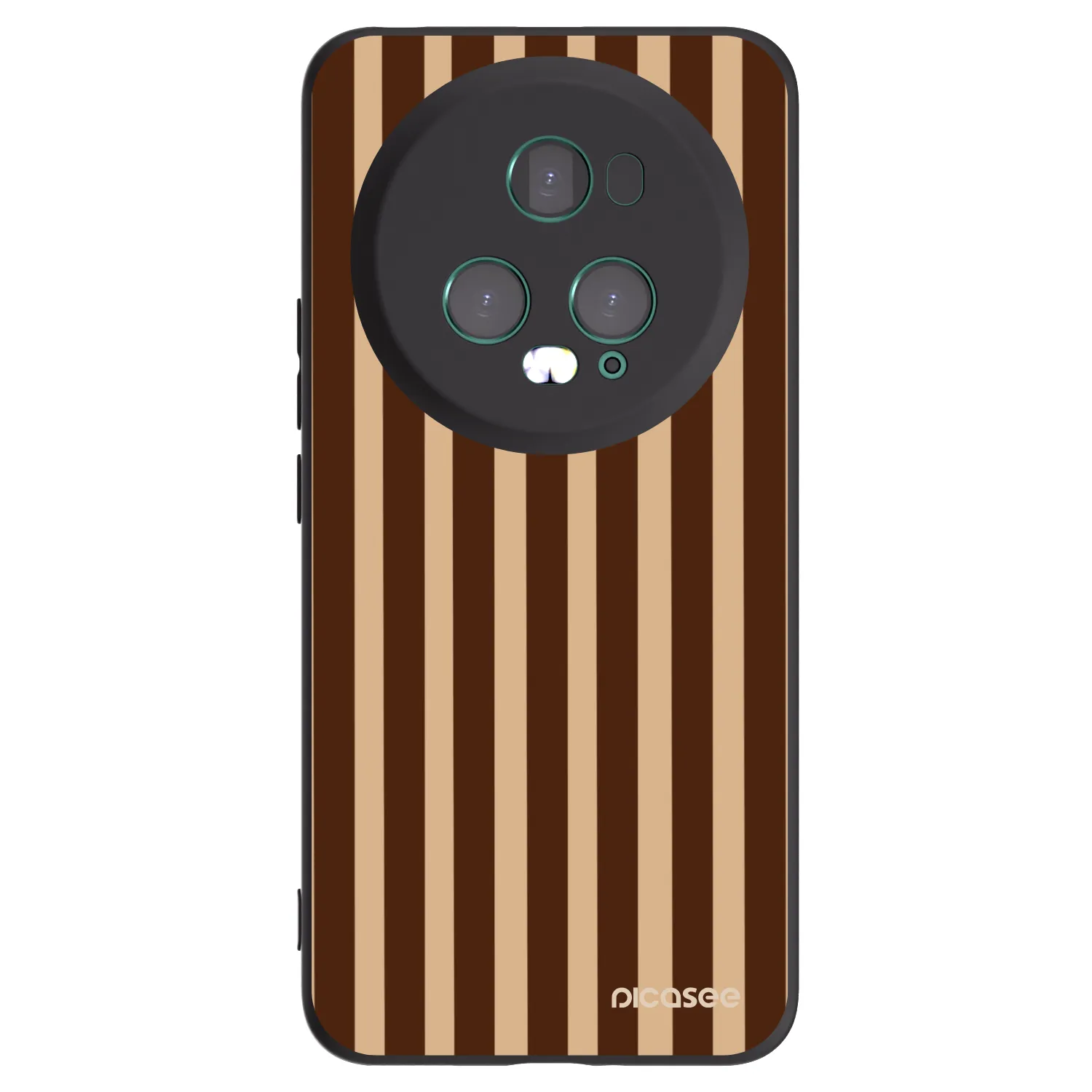 Picasee Μαύρη θήκη σιλικόνης για Honor Magic5 Pro - Brown lines