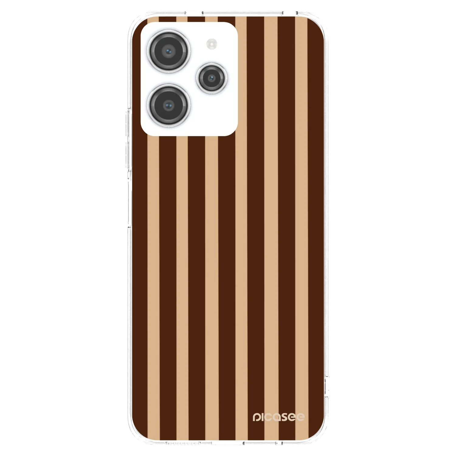 Picasee διαφανής θήκη σιλικόνης Xiaomi Redmi 12 4G - Brown lines