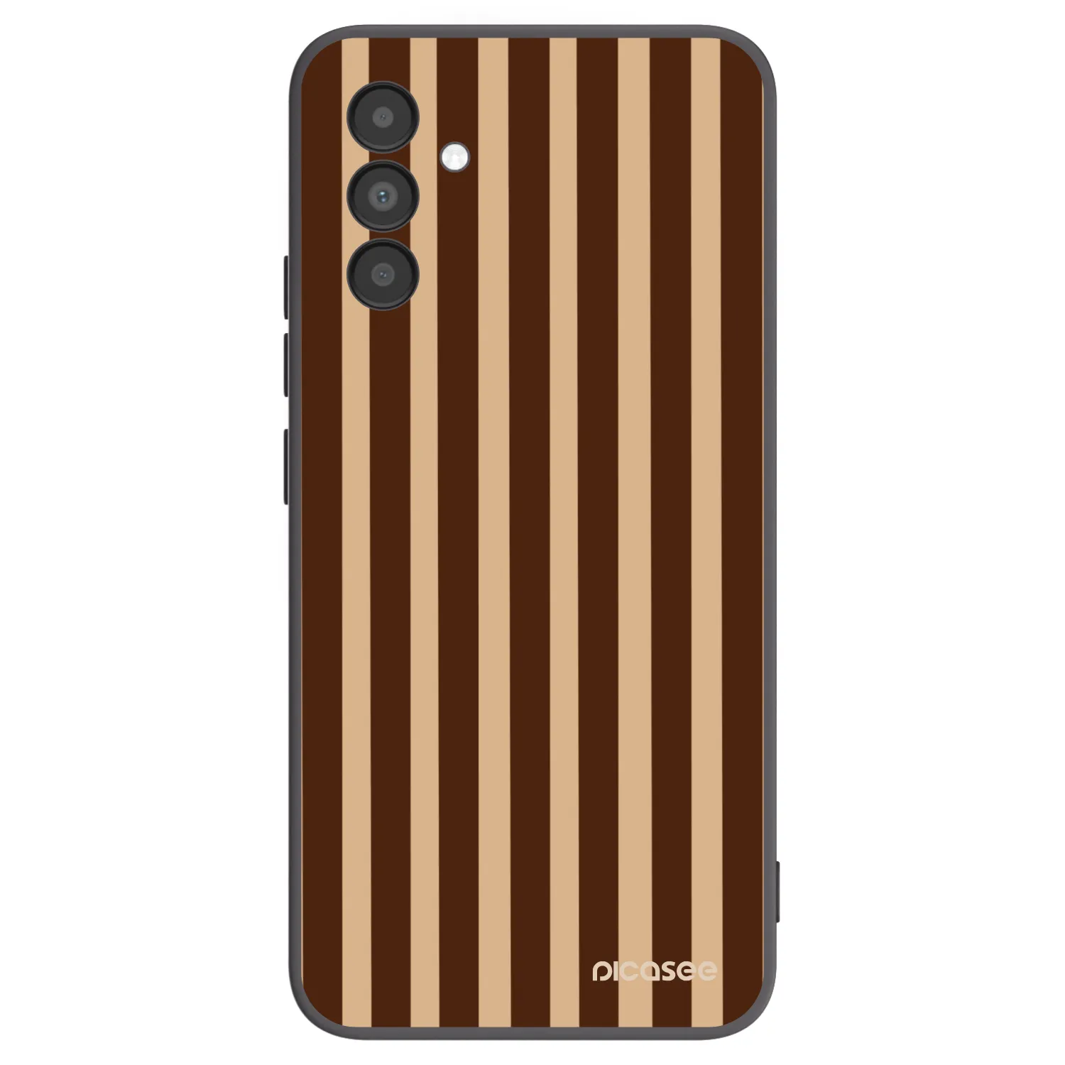 Picasee Μαύρη θήκη σιλικόνης για Samsung Galaxy A04s A047F - Brown lines