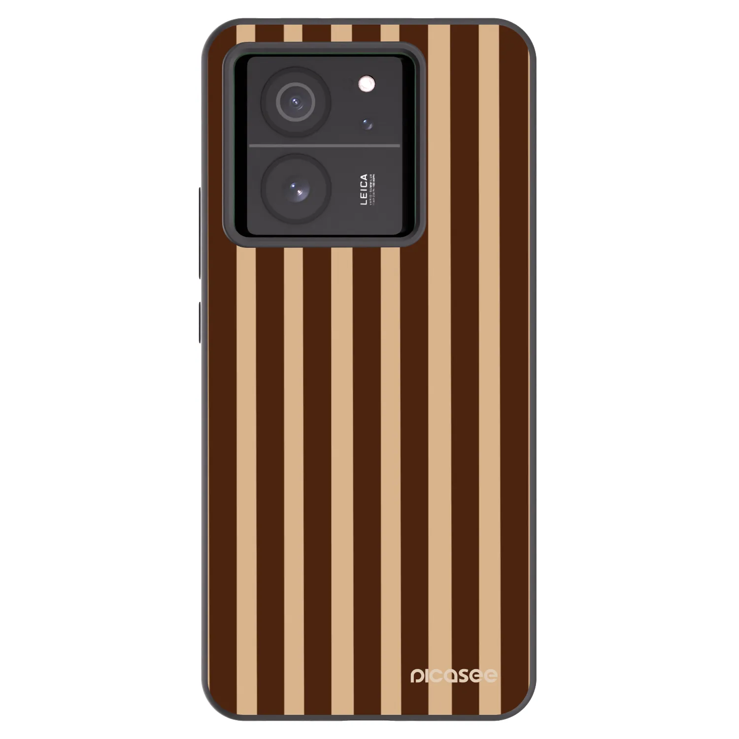 Picasee Μαύρη θήκη σιλικόνης για Xiaomi 13T - Brown lines