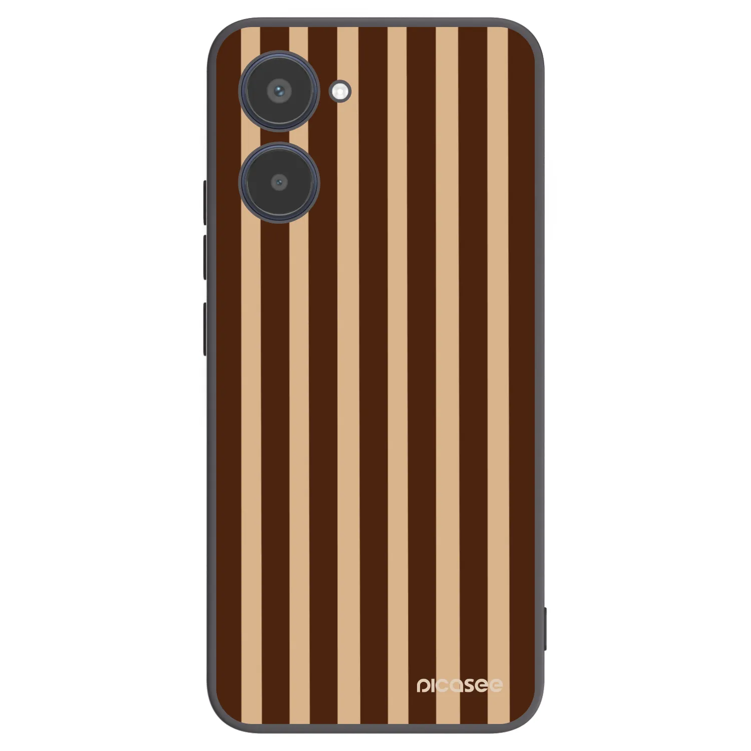 Picasee Μαύρη θήκη σιλικόνης για Realme 10 4G - Brown lines