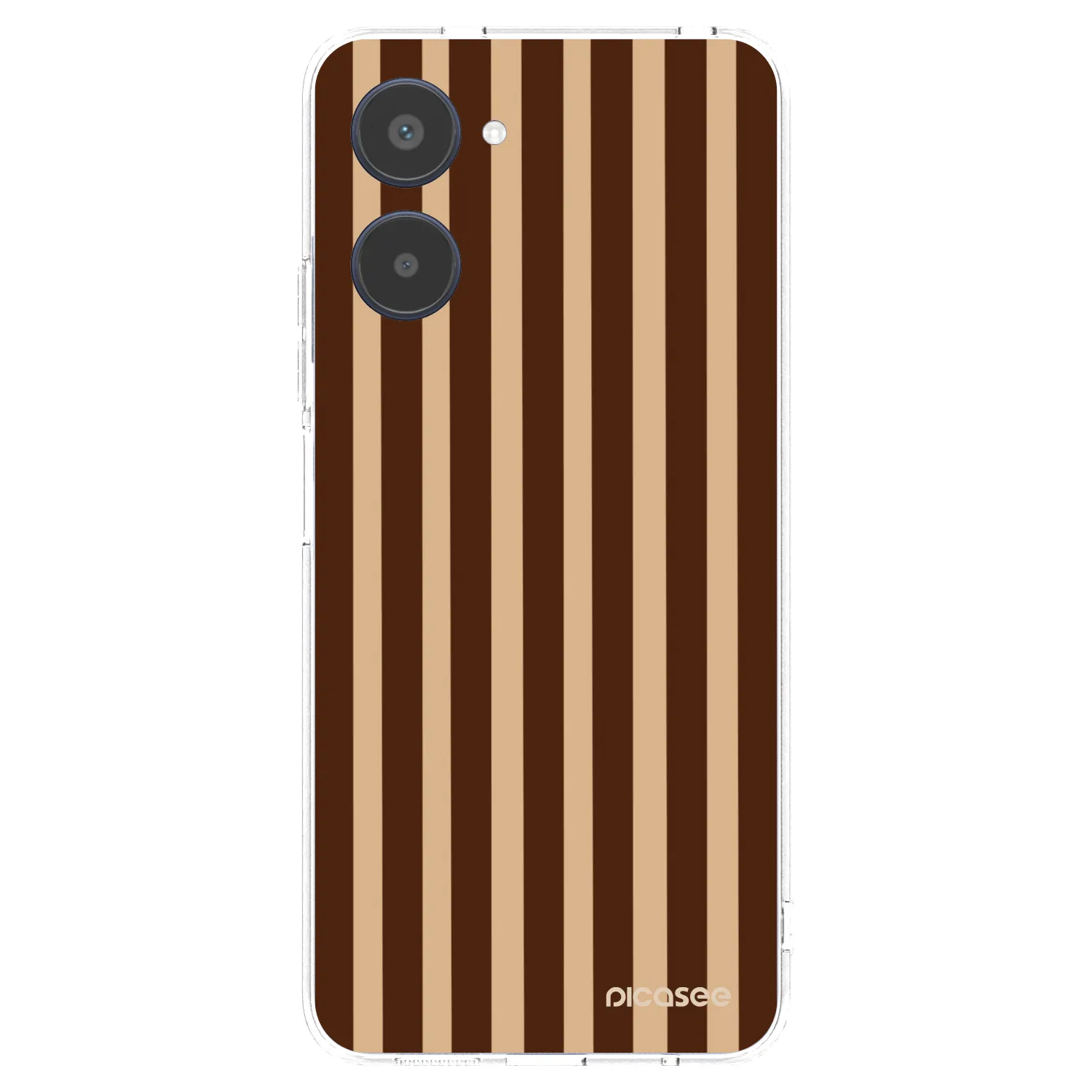 Picasee διαφανής θήκη σιλικόνης Realme 10 4G - Brown lines