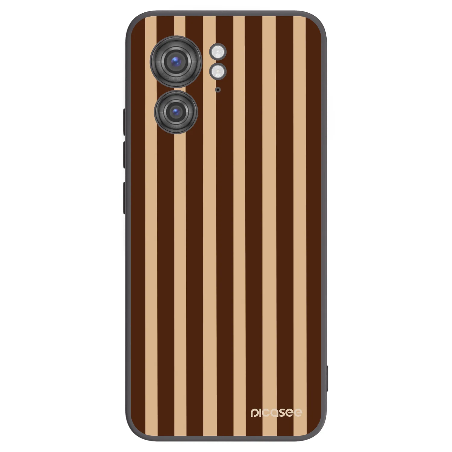 Picasee Μαύρη θήκη σιλικόνης για Motorola Edge 40 - Brown lines