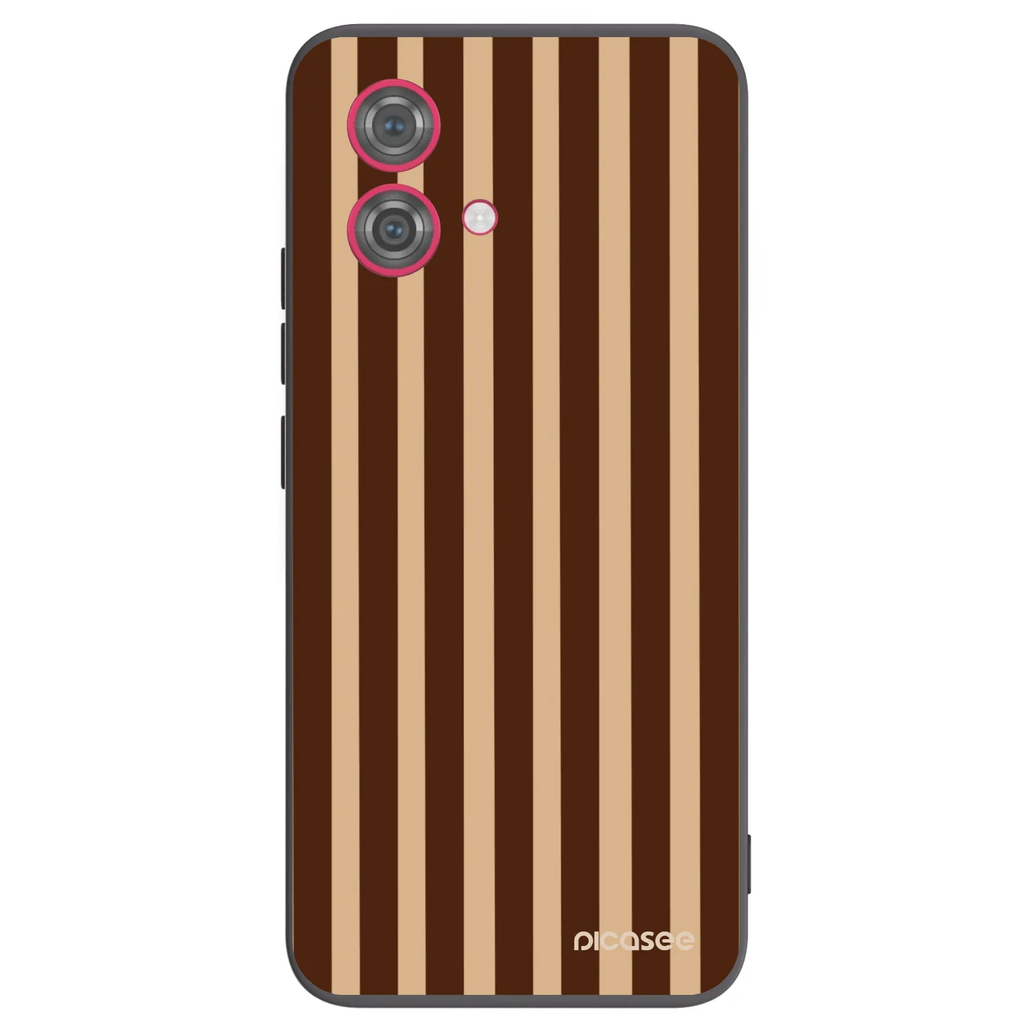 Picasee Μαύρη θήκη σιλικόνης για Motorola Moto G84 5G - Brown lines