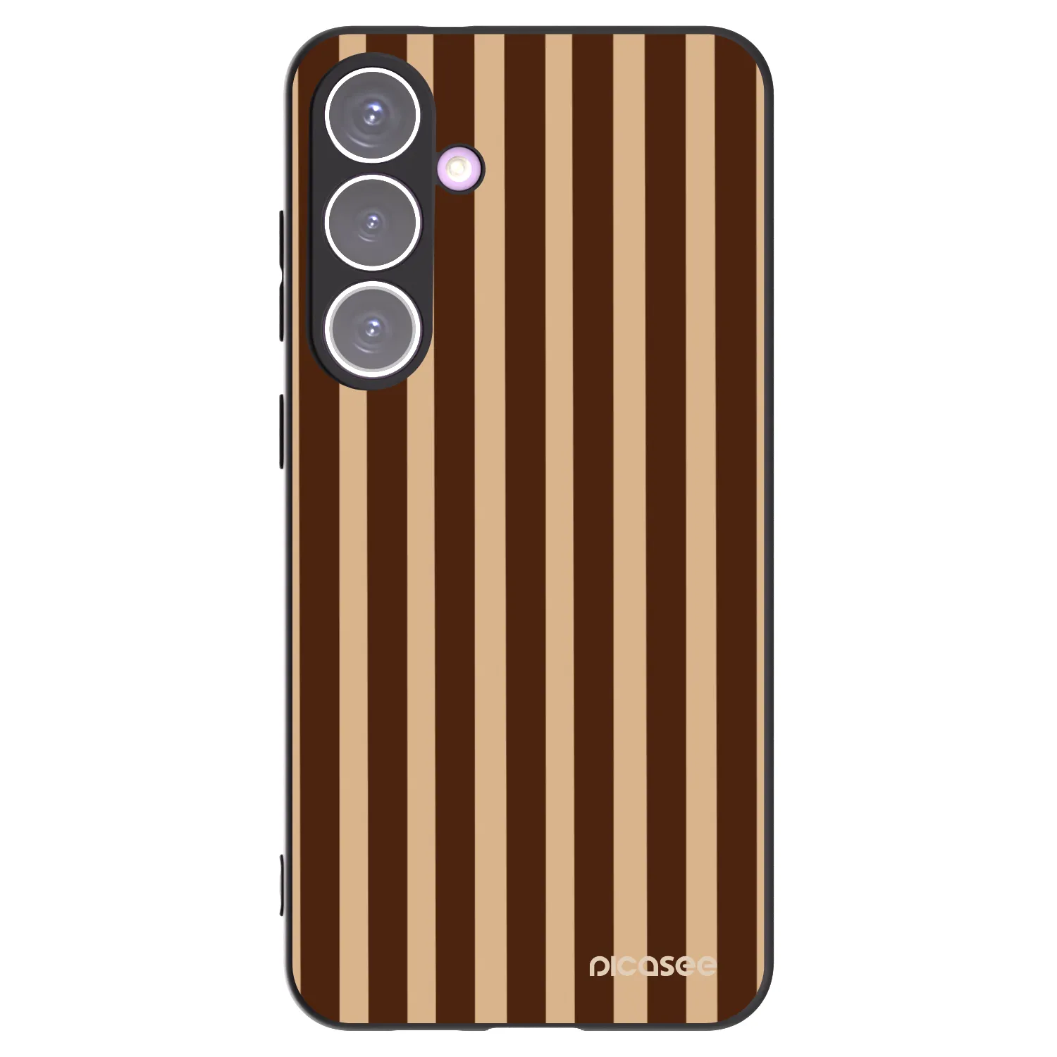 Picasee Μαύρη θήκη σιλικόνης για Samsung Galaxy S24+ S926B 5G - Brown lines