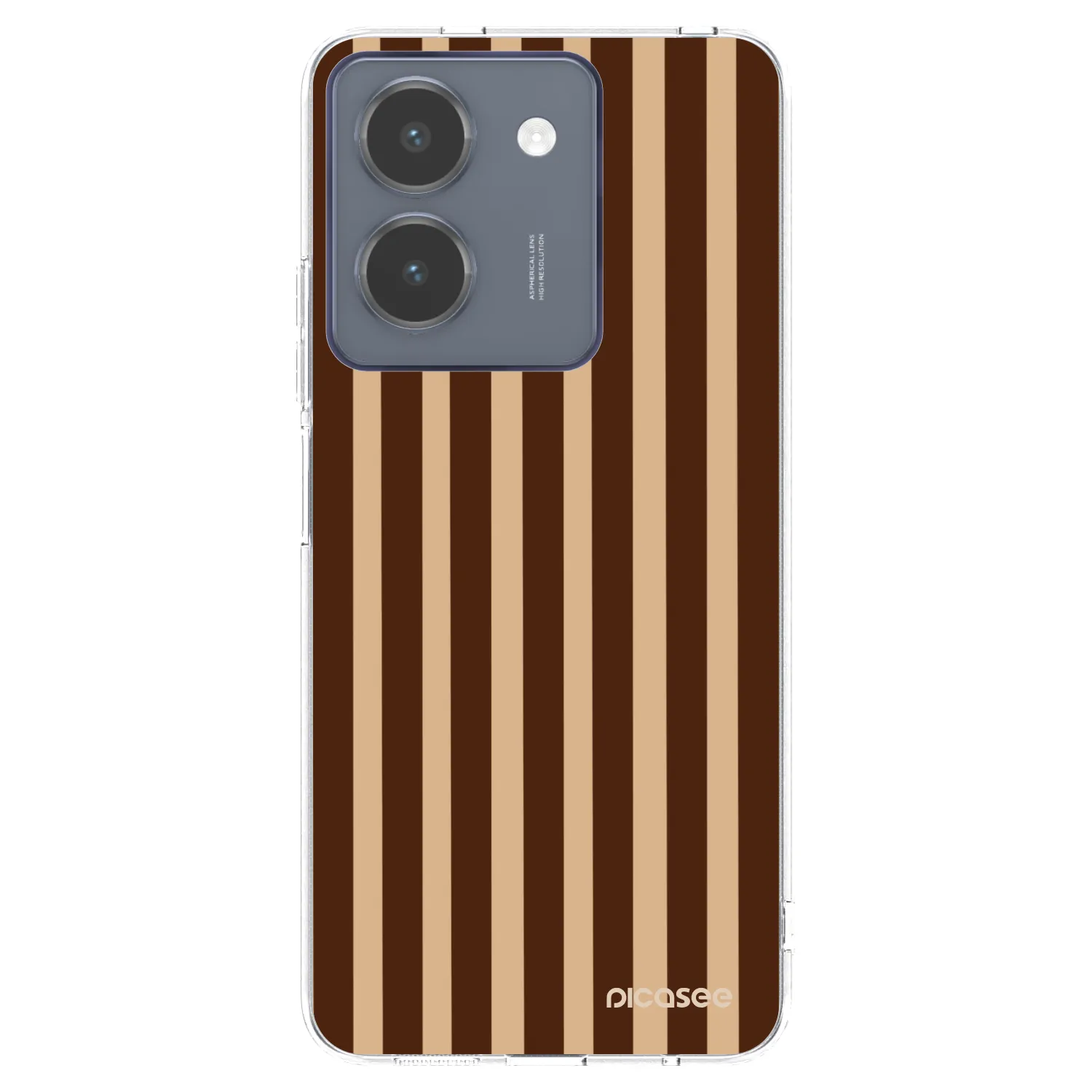 Picasee διαφανής θήκη σιλικόνης Vivo Y36 4G - Brown lines