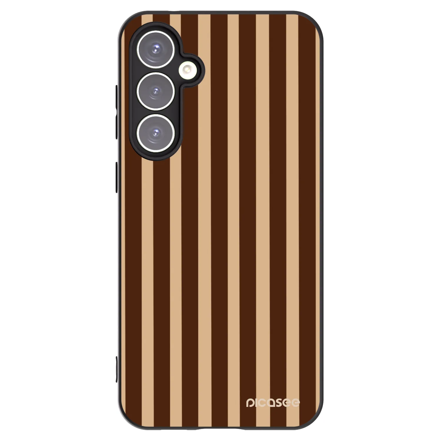 Picasee Μαύρη θήκη σιλικόνης για Samsung Galaxy S23 FE S711B - Brown lines