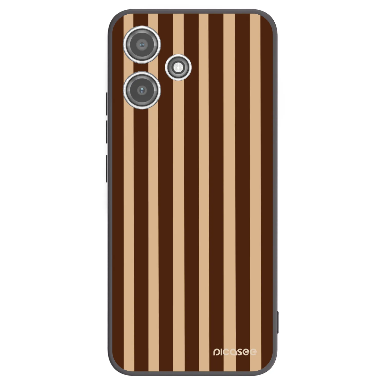 Picasee Μαύρη θήκη σιλικόνης για Xiaomi Redmi 12 5G - Brown lines
