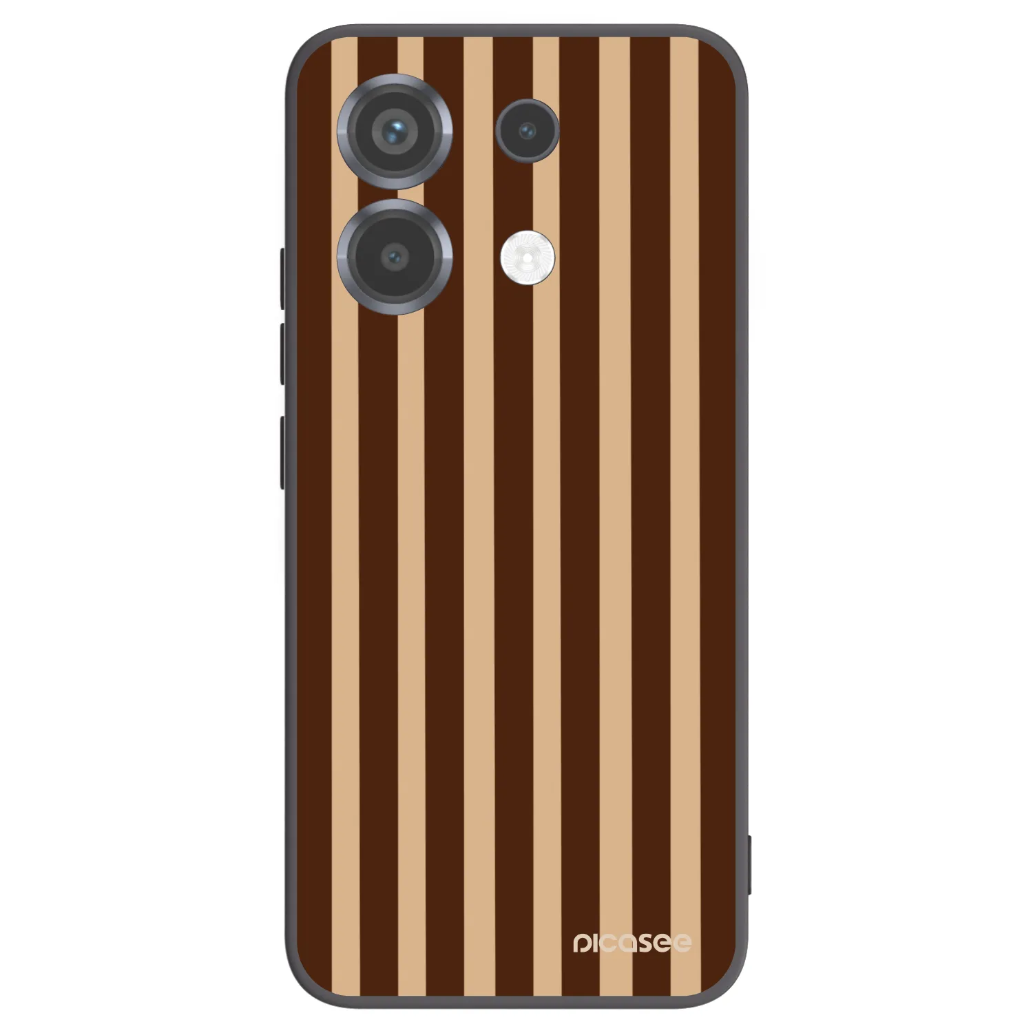 Picasee Μαύρη θήκη σιλικόνης για Xiaomi Poco X6 - Brown lines