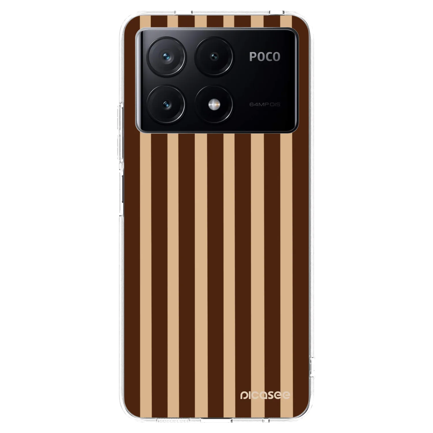 Picasee διαφανής θήκη σιλικόνης Xiaomi Poco X6 Pro - Brown lines