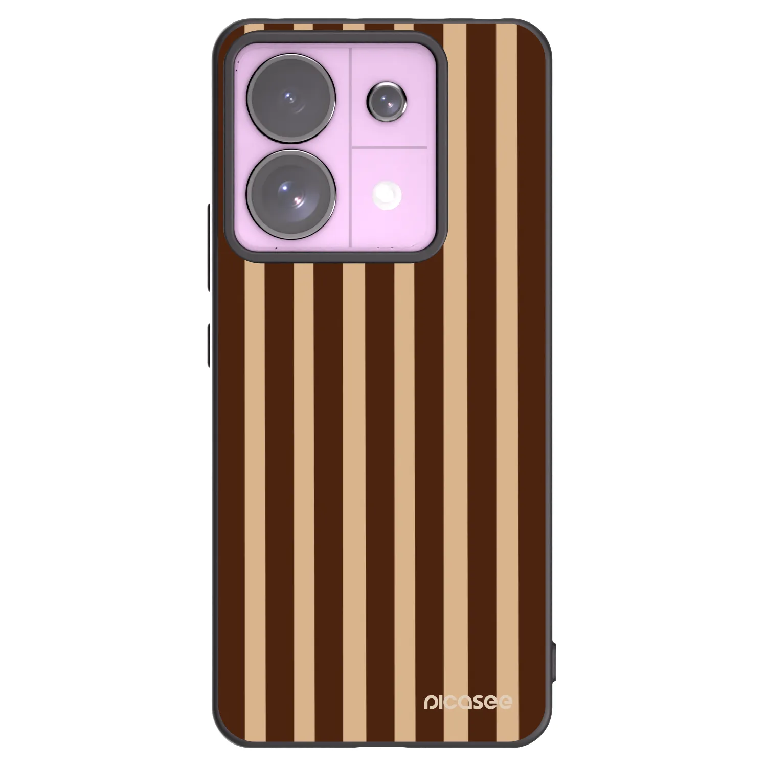 Picasee Μαύρη θήκη σιλικόνης για Xiaomi Redmi Note 13 Pro 5G - Brown lines