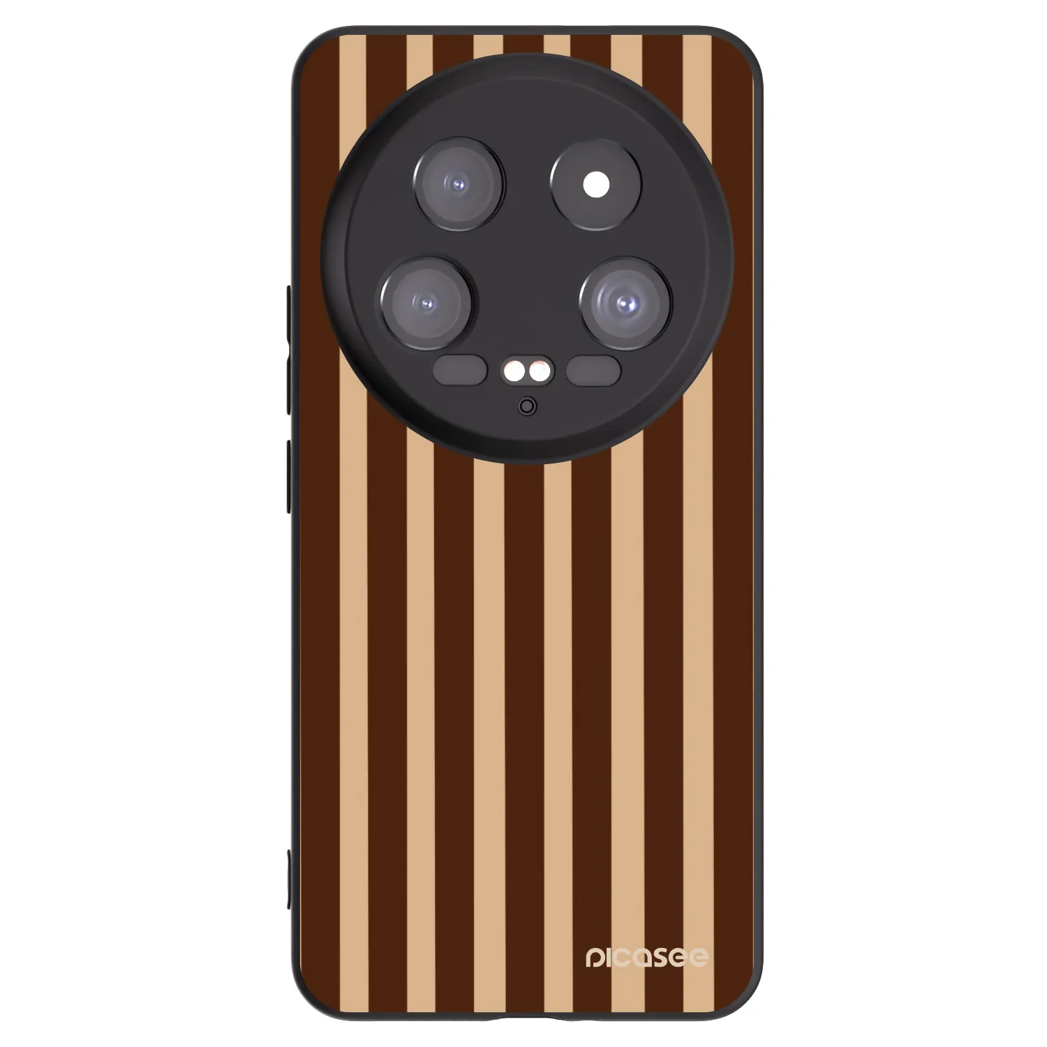 Picasee Μαύρη θήκη σιλικόνης για Xiaomi 14 Ultra - Brown lines