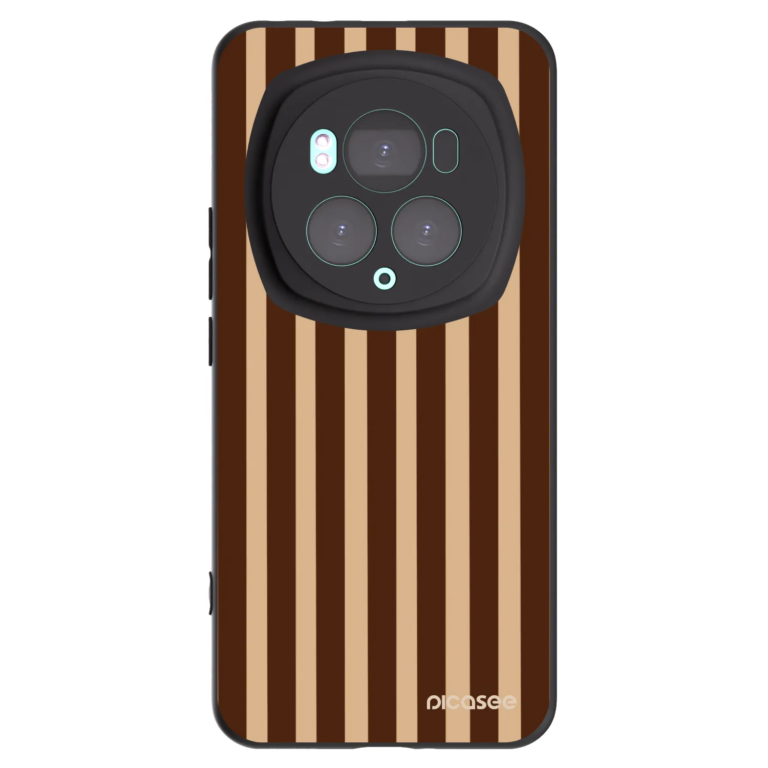 Picasee Μαύρη θήκη σιλικόνης για Honor Magic6 Pro - Brown lines