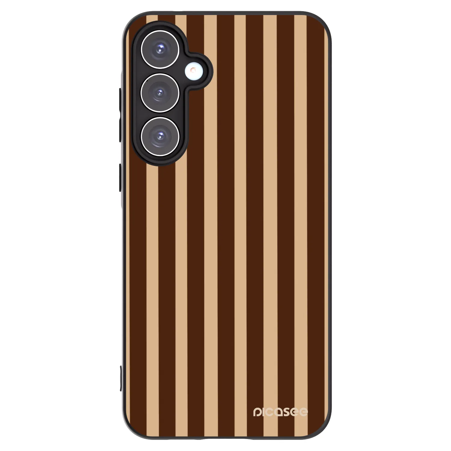 Picasee Μαύρη θήκη σιλικόνης για Samsung Galaxy A55 5G A556B - Brown lines