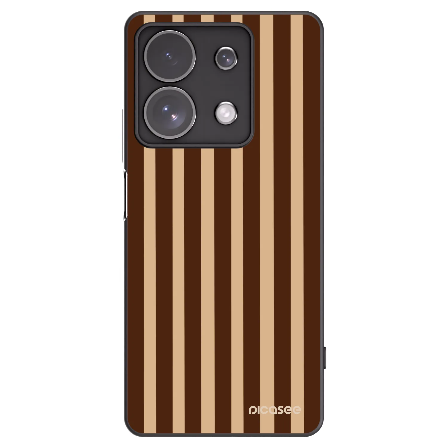 Picasee Μαύρη θήκη σιλικόνης για Xiaomi Redmi Note 13 Pro 4G - Brown lines