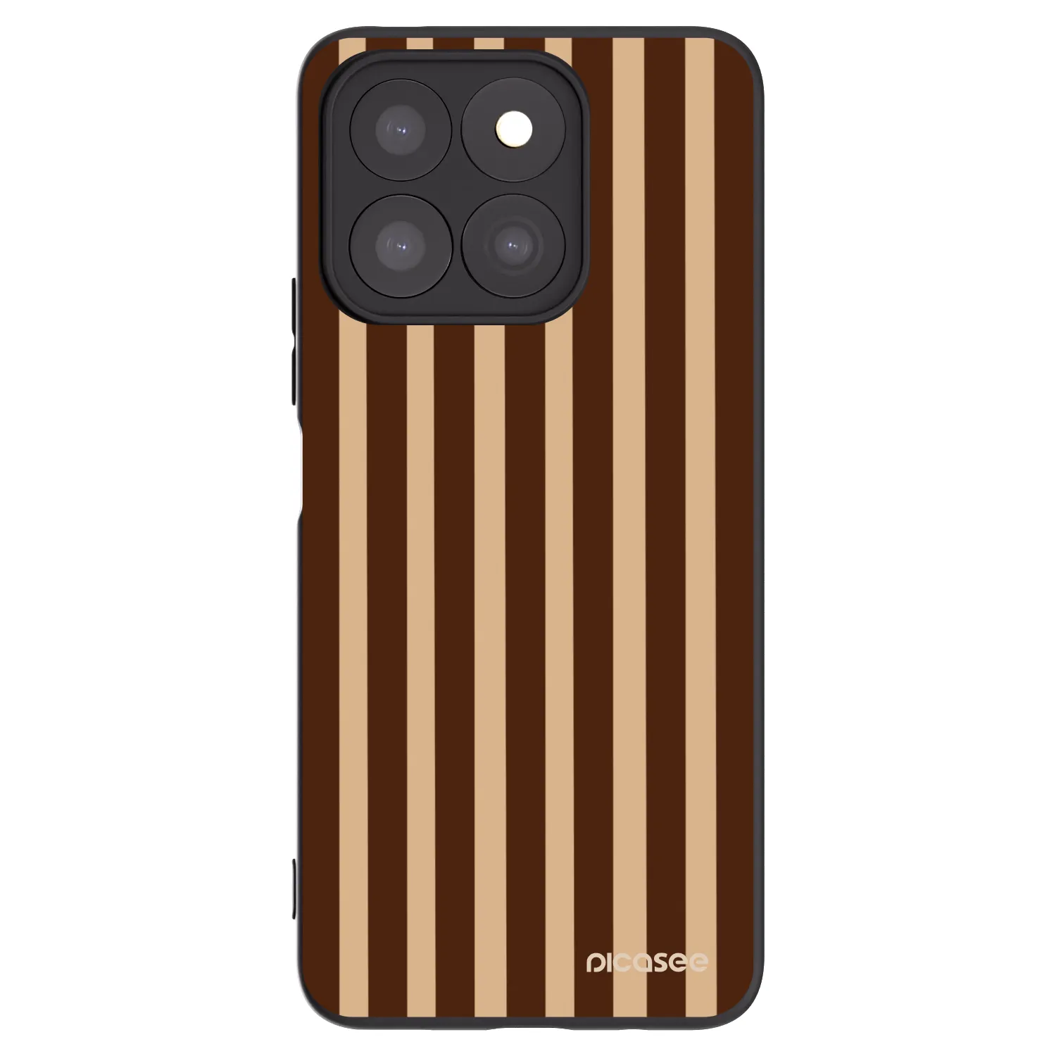 Picasee Μαύρη θήκη σιλικόνης για Honor X8b - Brown lines
