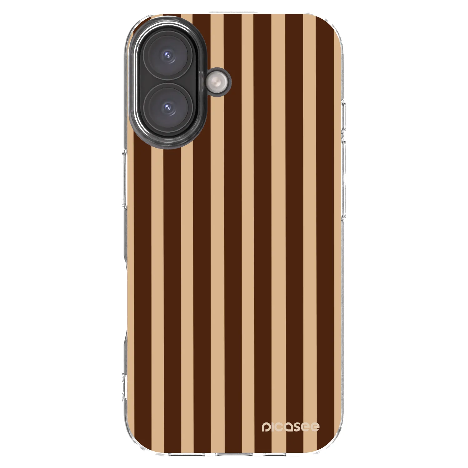 Picasee διαφανής θήκη σιλικόνης Apple iPhone 16 - Brown lines