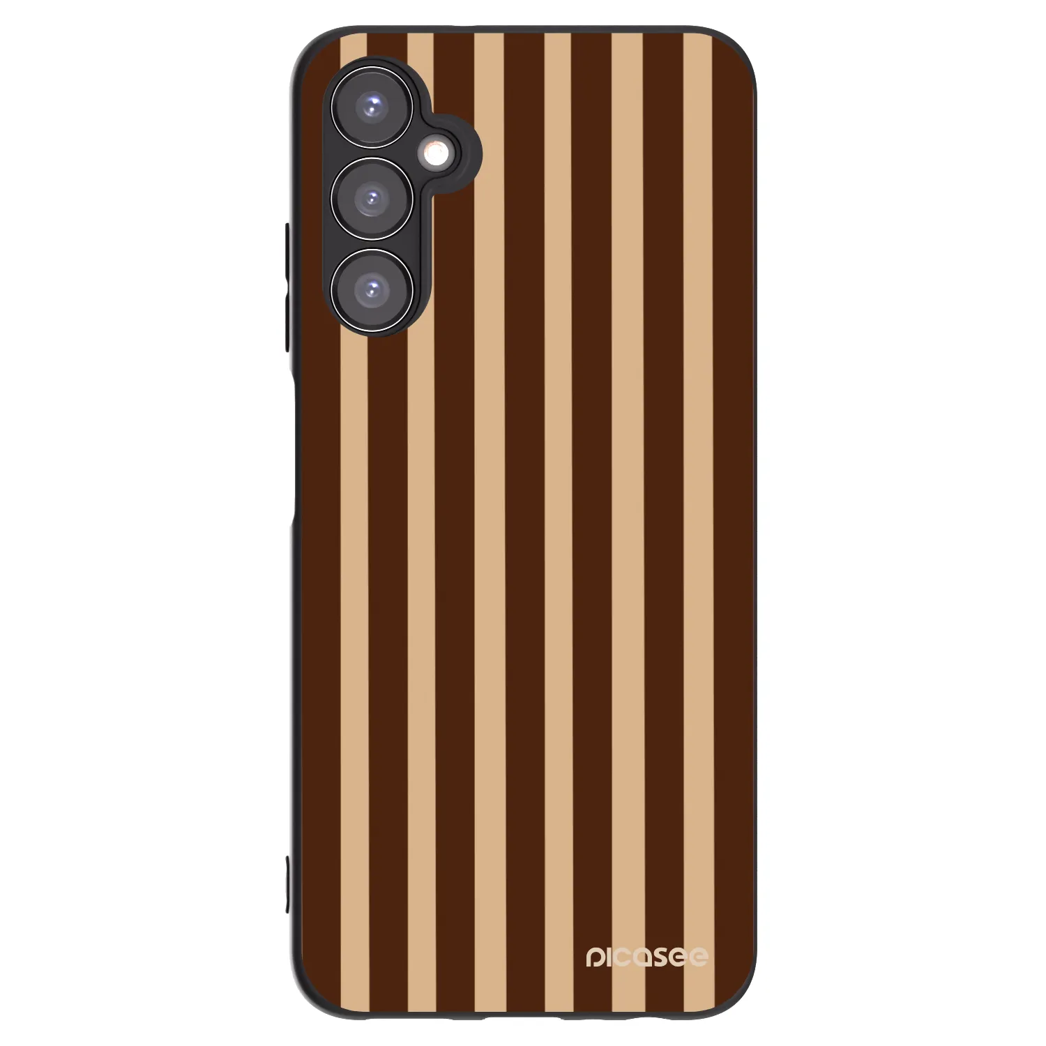 Picasee Μαύρη θήκη σιλικόνης για Samsung Galaxy A05s A057G - Brown lines