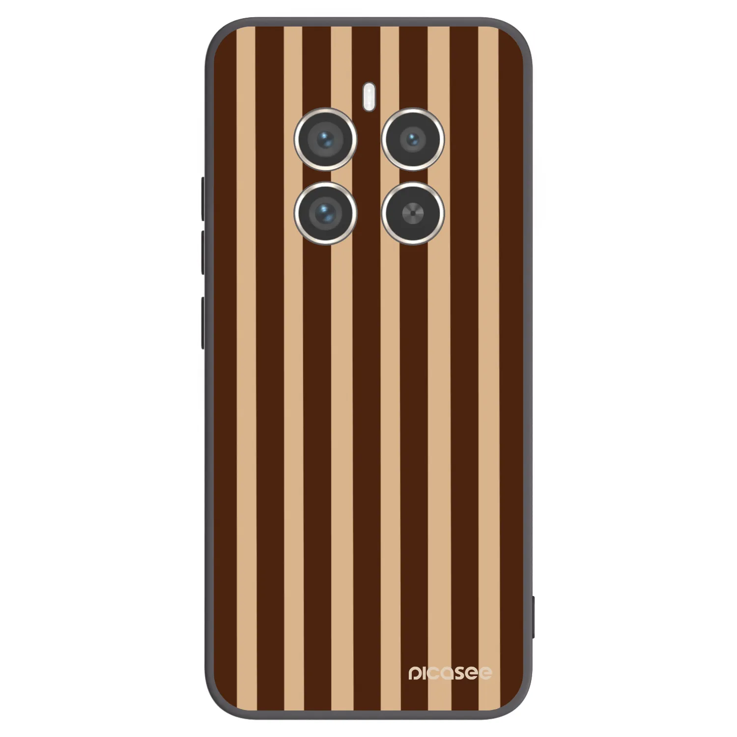 Picasee Μαύρη θήκη σιλικόνης για Realme 12 Pro 5G - Brown lines