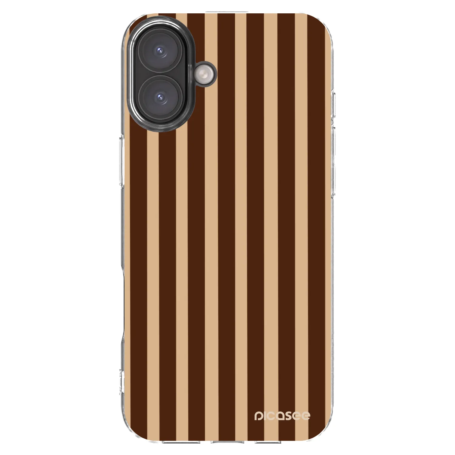 Picasee διαφανής θήκη σιλικόνης Apple iPhone 16 Plus - Brown lines