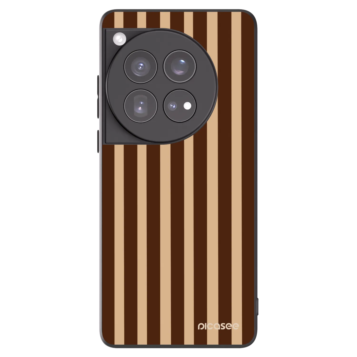 Picasee Μαύρη θήκη σιλικόνης για OnePlus 12 5G - Brown lines