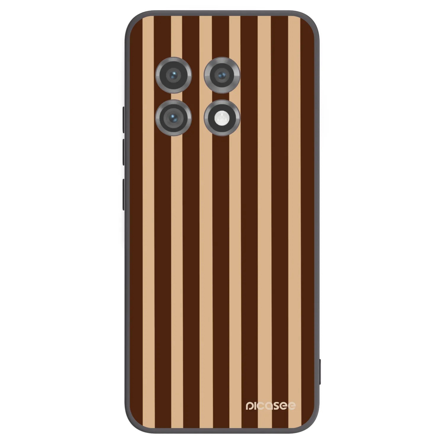 Picasee Μαύρη θήκη σιλικόνης για OnePlus 11 5G - Brown lines