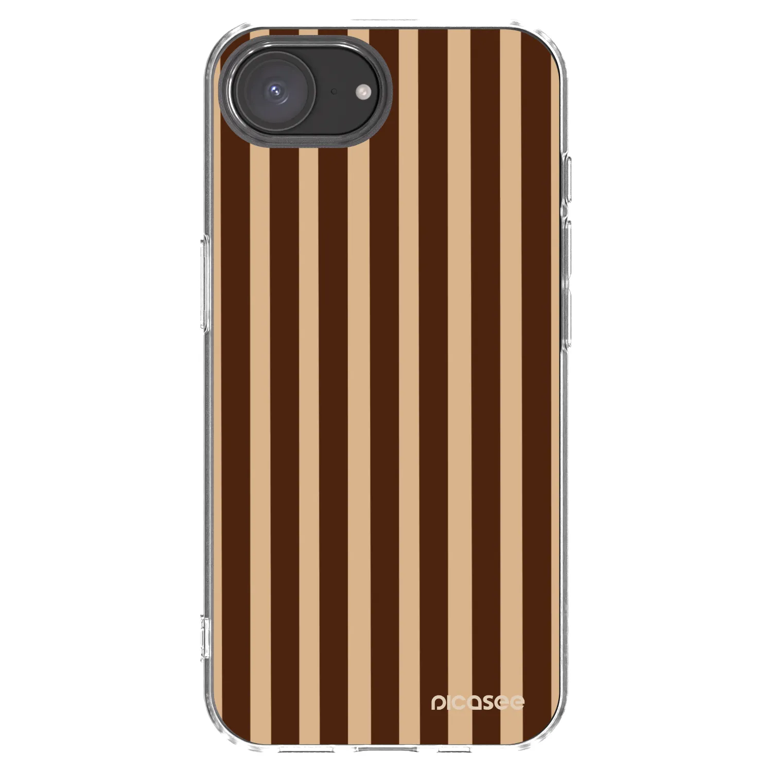 Picasee διαφανής θήκη σιλικόνης Apple iPhone 16e - Brown lines