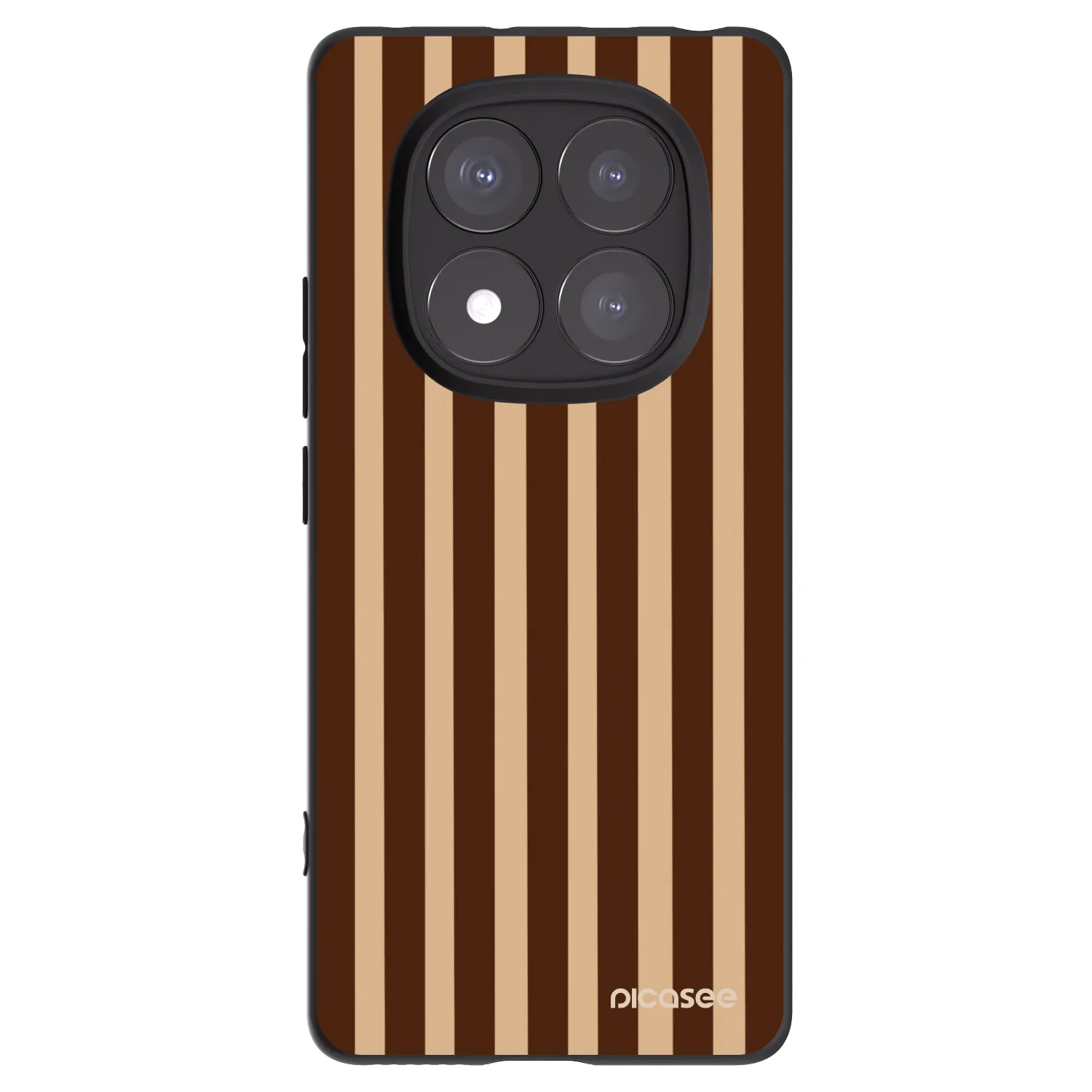 Picasee Μαύρη θήκη σιλικόνης για Xiaomi Redmi Note 14 Pro+ 5G - Brown lines